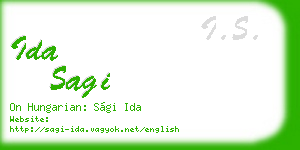 ida sagi business card